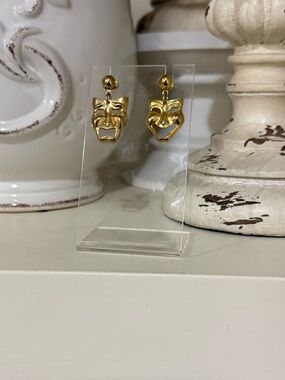 Comedy 🎭 Tragedy Theater Gold Tone Earrings